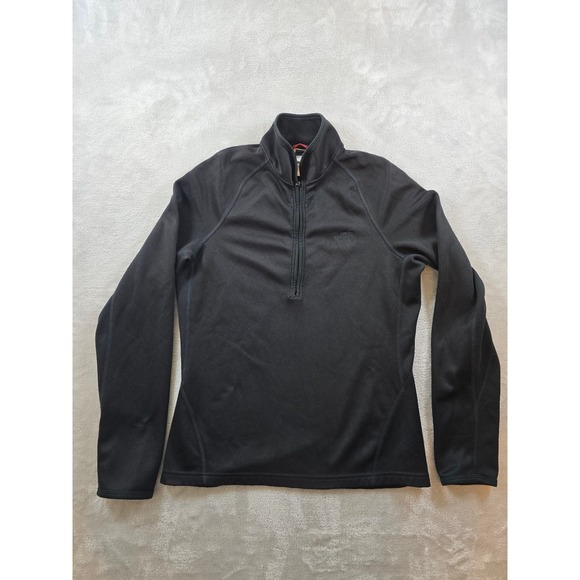 The North Face Sweater Sweatshirt Womens Medium Black Pullover 1/2 Half Zip - Picture 1 of 10